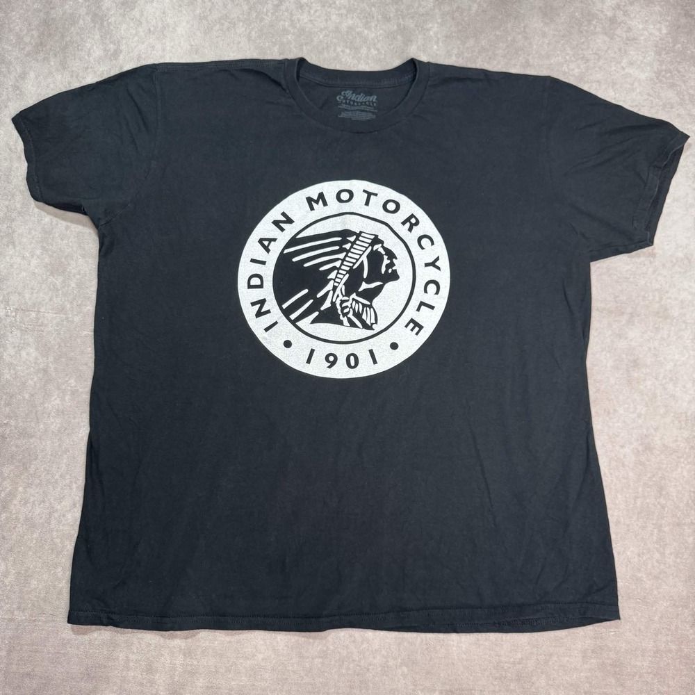 Indian Motorcycle Racing Daytona Beach Black T Shirt Men's Size 2XL